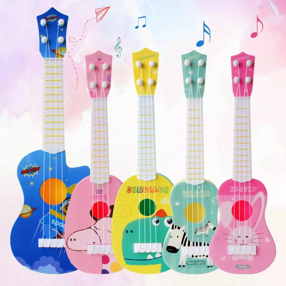 TINKER Kids Funny Ukulele Musical Instrument. Guitar Montessori Toys. For Children School Play Game Early Education Beginners Birthday Christmas Gift