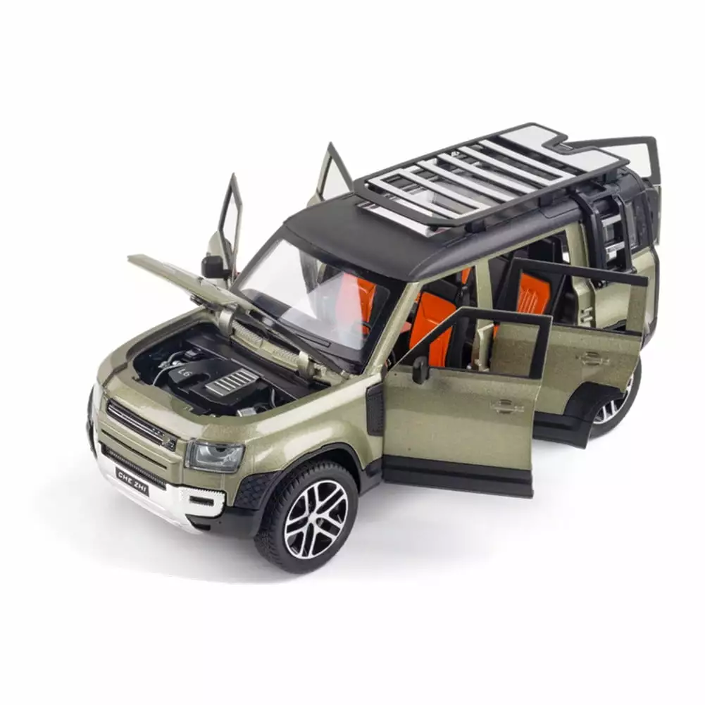 1/24 Alloy Diecast Model Car Toy Collection Sound Light for Land Rover New Defender 110 Accessories