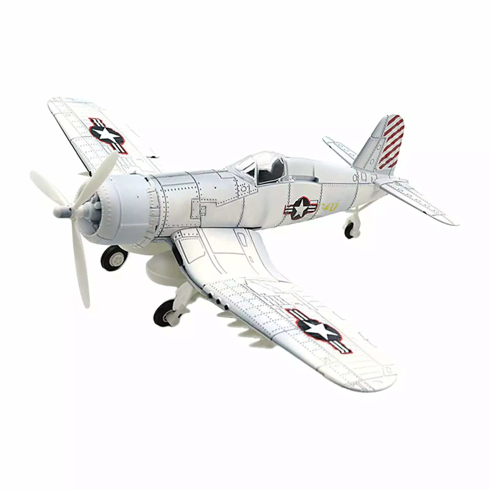 1:48 Scale Usa Fighter Building Kits DIY Airplane Desktop Decoration for Kids Adults Ornament Collections Plane Aircraft Model white