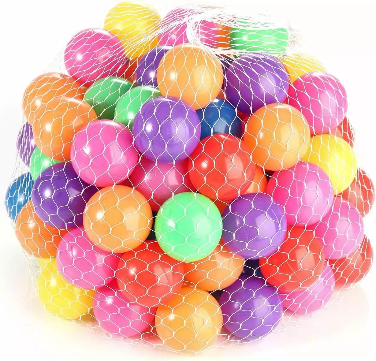 100 Pack Pit Balls Plastic Macaron Ocean Balls Kids Toy Balls for 1-3 Years Old Boys Girls