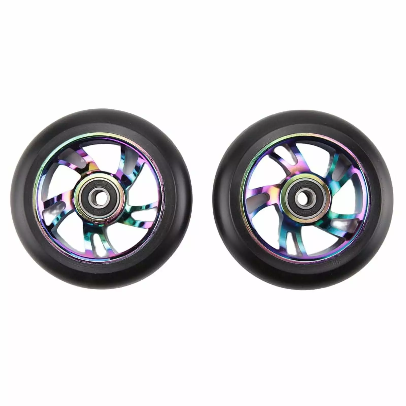 2 Pcs 100Mm Scooter Replacement Wheels with Bearing Stunt Scooter Pu Wheels for Rocking . Extreme . Scooters