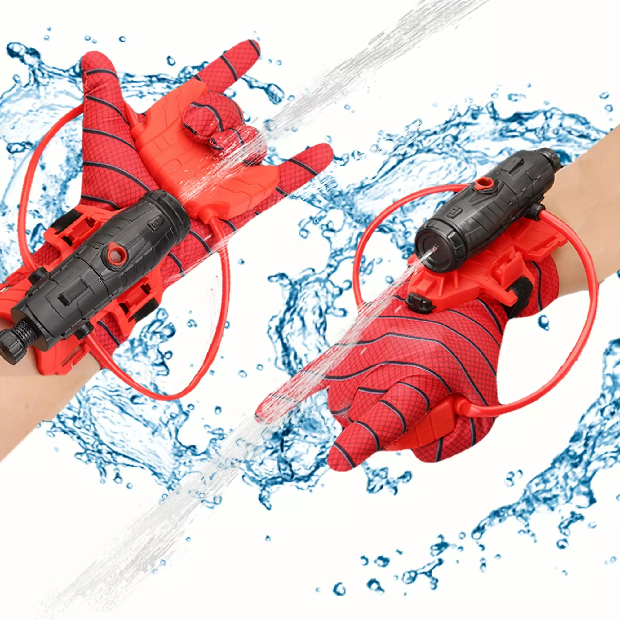 2 Sets Spider Web Shooters Toy Water Gun Wrist Launcher With Glove. Hero Wrist Water Blaster Sprayer Set. Water Pistol. Cosplay Spider Shooters Game. Christmas Halloween Gift