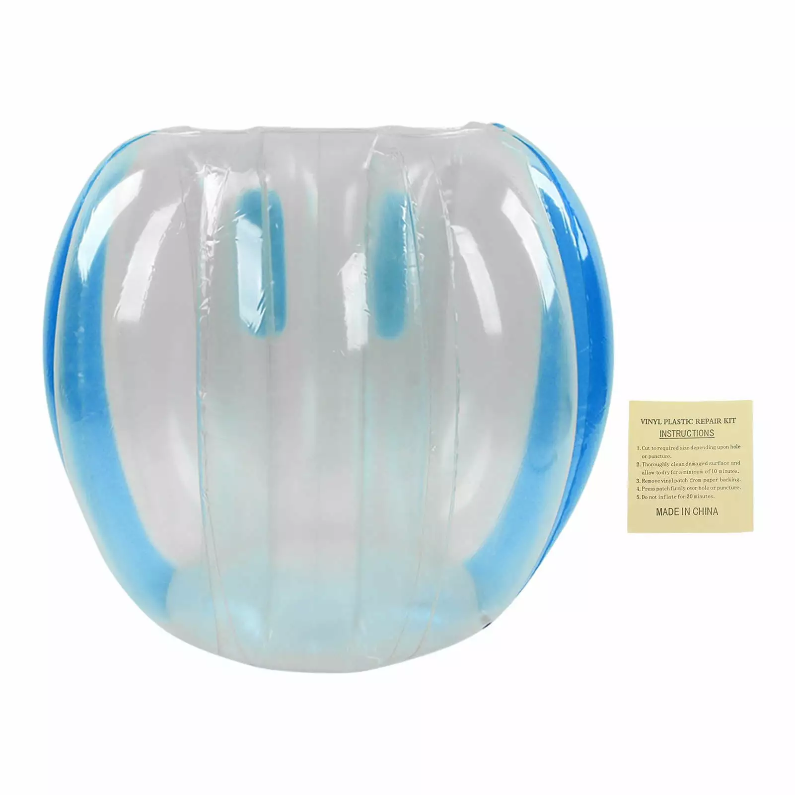 2024 Inflatable Bump Ball Human Collision Ball PVC Body Bubble Bounce Ball for Outdoor Activities 90x80cm Blue Transparent m