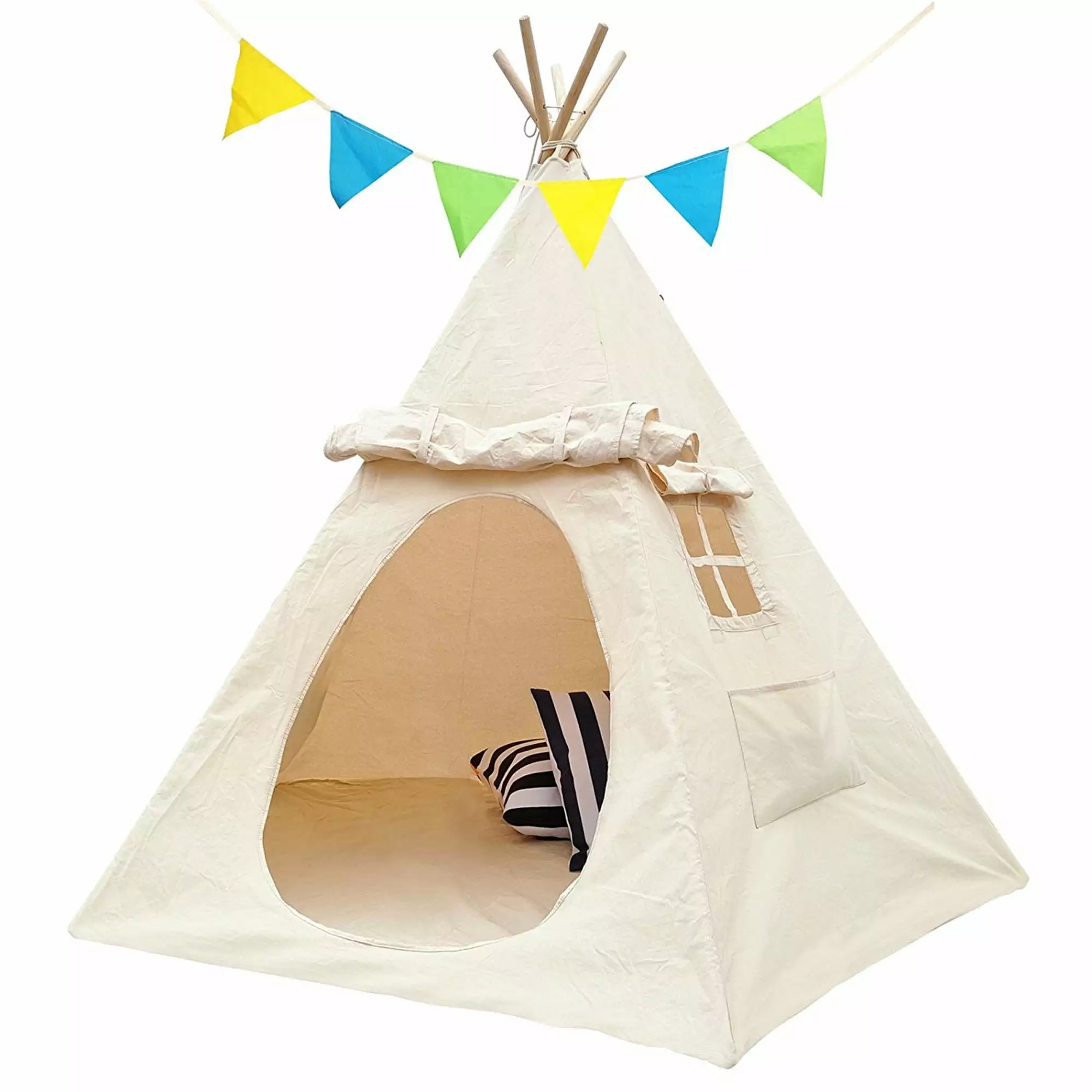 Lavievert Children Playhouse Canvas Teepee Kids Play House