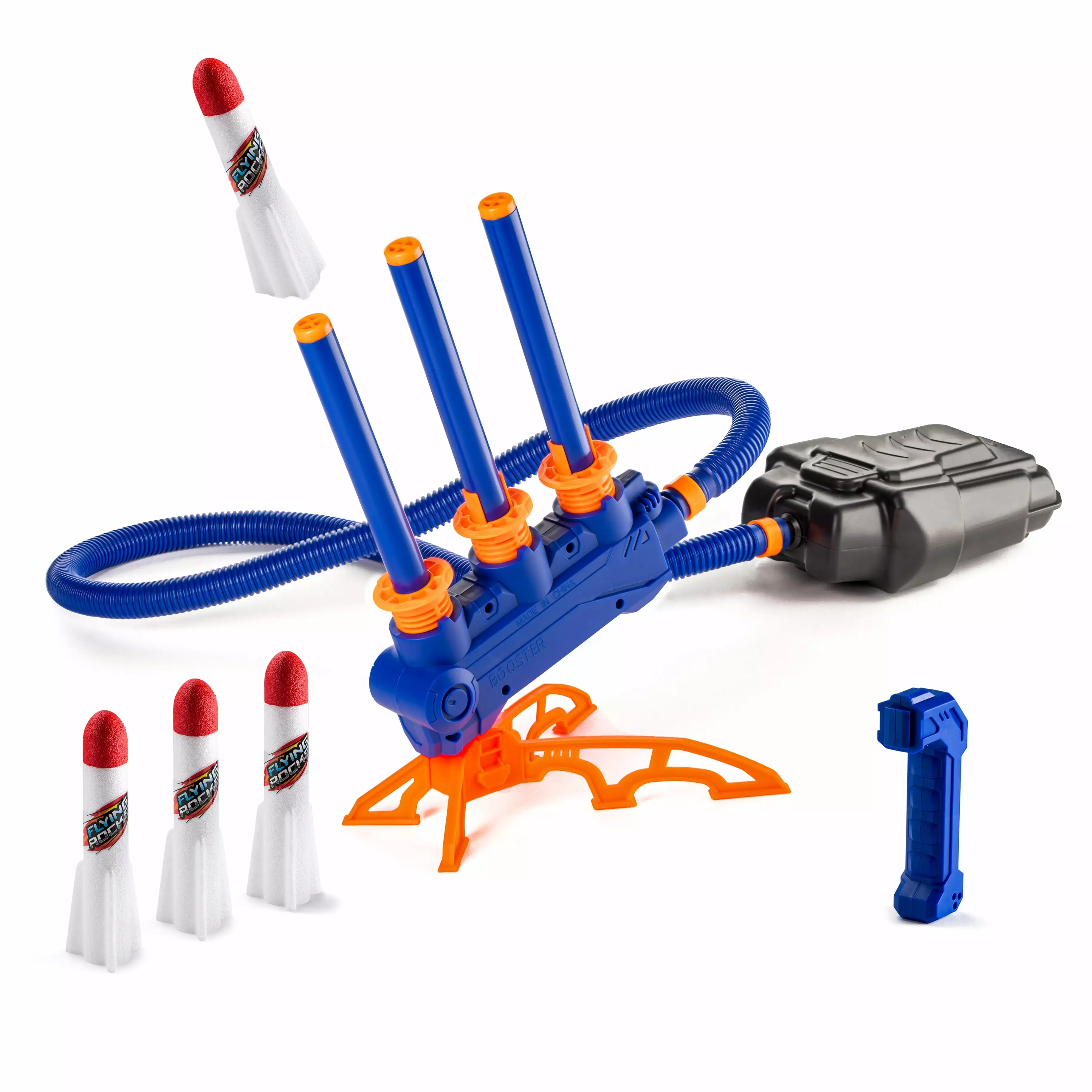 New Bounce Rocket Launcher for Kids - Adjustable 2-in-1 Jump Rocket Set - Includes a Sturdy Launch Pad and 4 LED Rockets - Soars Up to 150 Ft - Fun Kids Outdoor Toys (4 Pc Rocket Launcher)