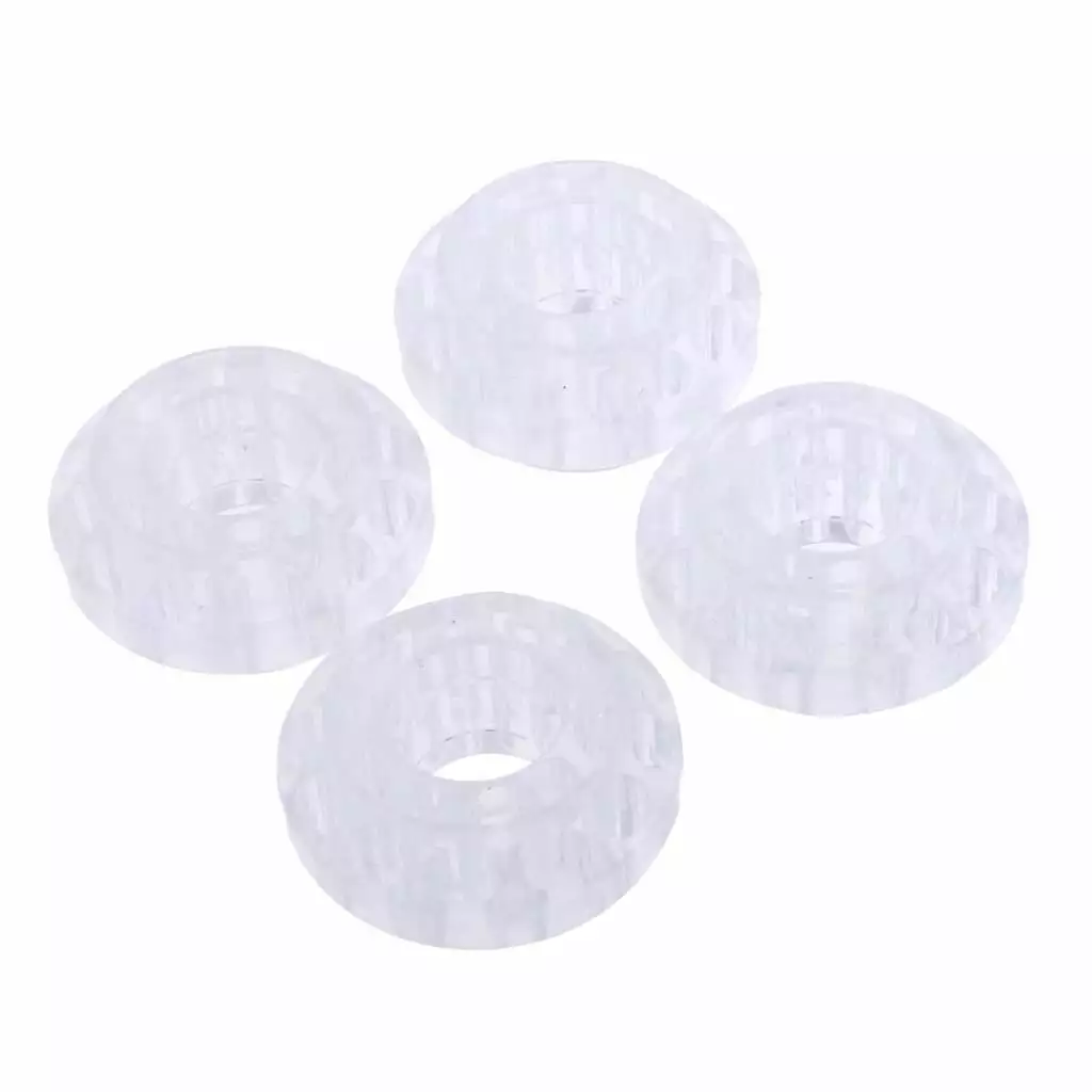 4 Pieces Inline / Roller / Hockey Skate Spare Wheel - Transparent