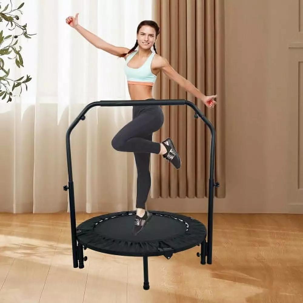 40 Inch Mini Exercise Trampoline for Adults and Kids (with Safety Grip)