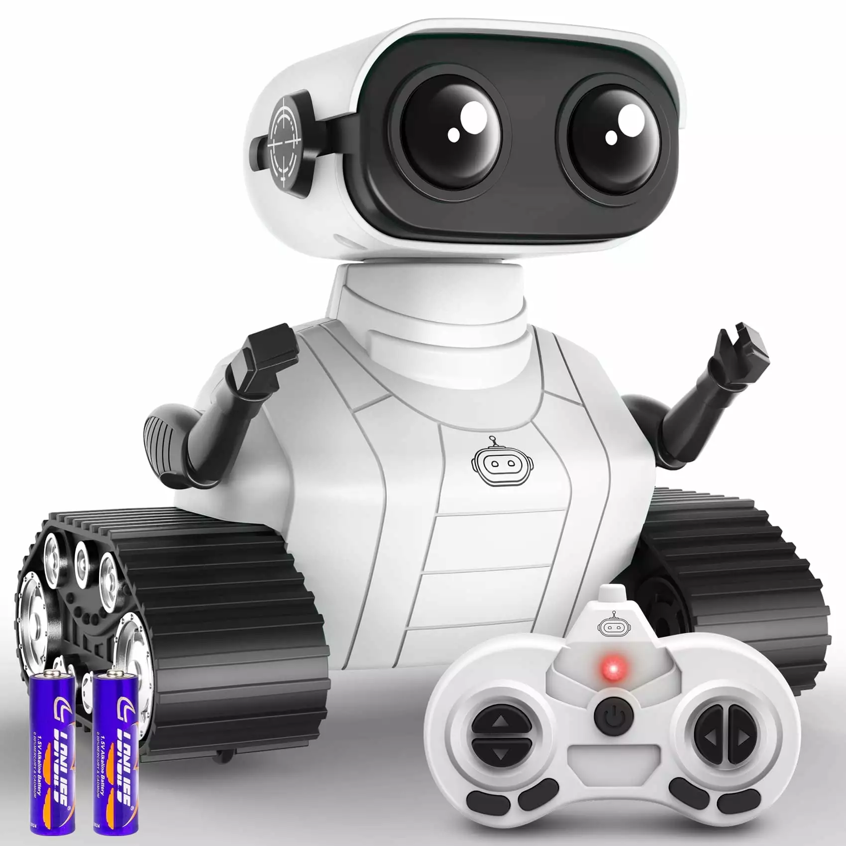 Robot Toys for 3 Years Boys and Girls - Rechargeable Remote Control Robot. Emoji Robot with Auto Demonstration. Flexible Head and Arms. Dance Action. Music and Light Up LED Eyes. Toy Gifts for Kids