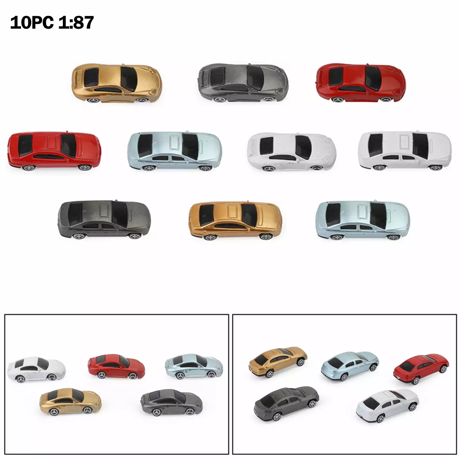 50pcs HO Scale Model Car 1:87 Building Train Scenery Architecture Model