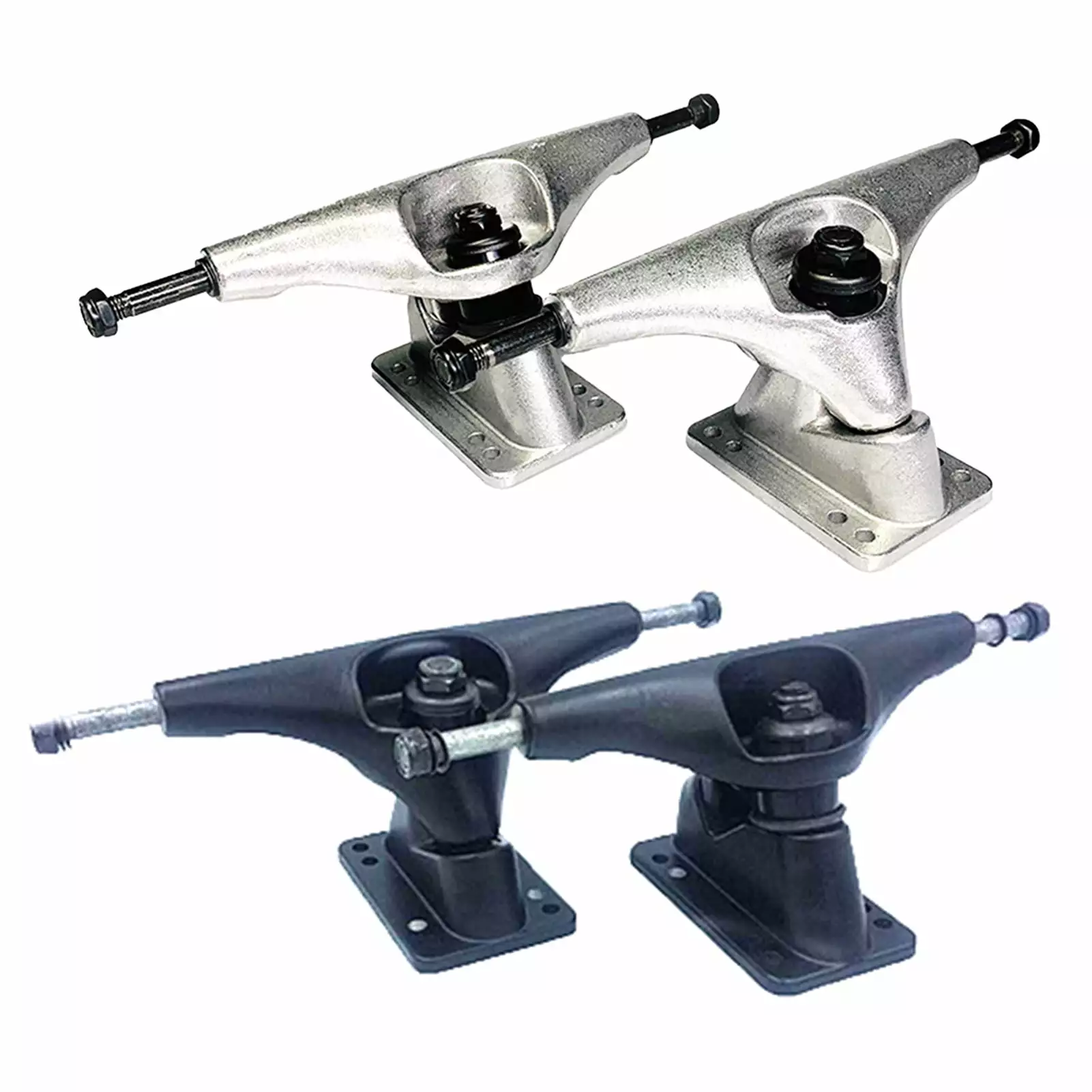 SPRING PARK 2Pcs Skateboard Trucks Fish Board Steering Casting Bridge Bracket Trucks Longboard Surf Parts