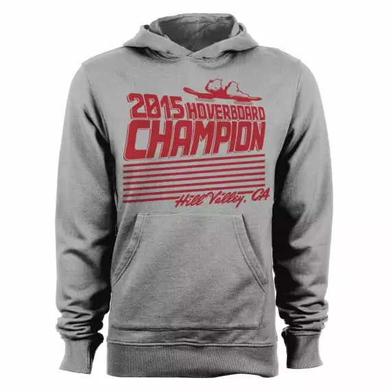 GEEK TEEZ Hoverboard Champ Original Artwork Inspired by Back To The Future Men's Hoodie Heather Grey XXX-Large