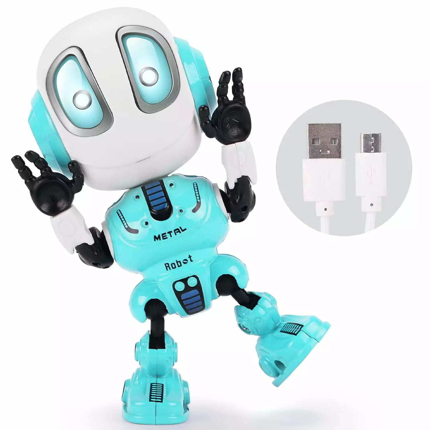 Kids Toys Boys Girls Robots Toys Christmas Stocking Stuffers 2022 New Mini Talking Robots Gifts for Adults with 10 Hours Working Time USB Charging LED Eyes Interactive Electronic Toy