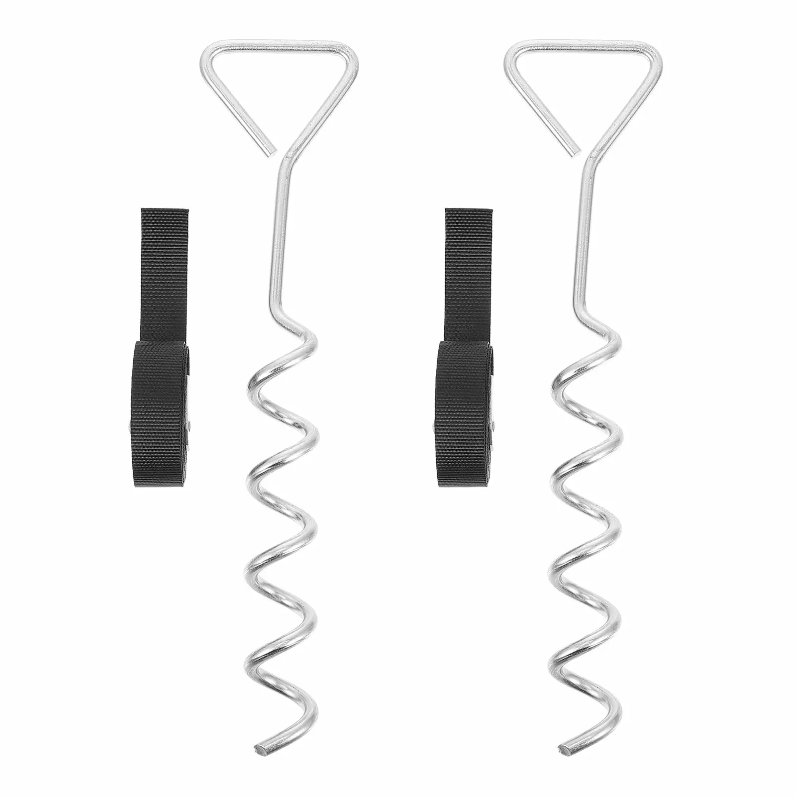 1 Set of Trampoline Anchors with Strap Multi-purpose Outdoor Dog Fixing Stakes