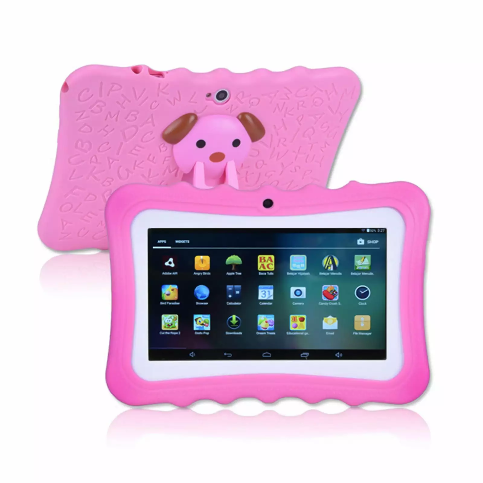 7 Inch Tablet for Kids 1GB+16GB Android 7.0 Parent Control Children Education Toddler Tablet with Shockproof Case.Bluetooth. WiFi (Pink)