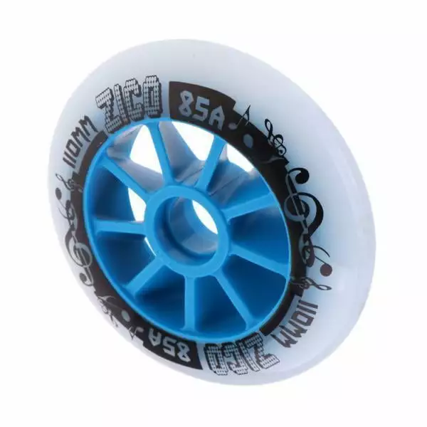 6X Outdoor PU Roller Inline Skates Wheel Replacement wheels for racing 110mm Blue