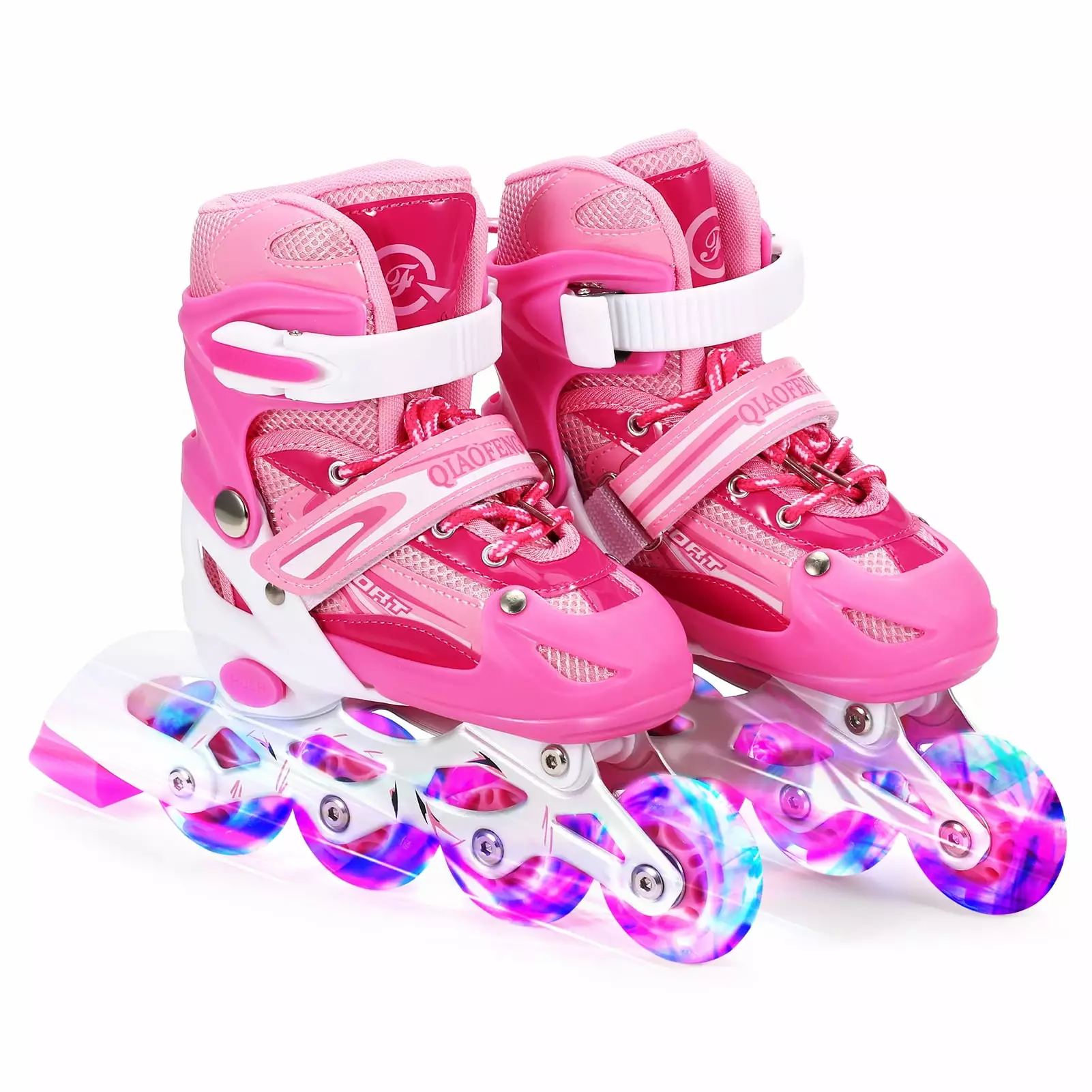 Carevas Adjustable Illuminating Inline Skates with Up Wheels for and Adults for Girls and Boys Men and Women