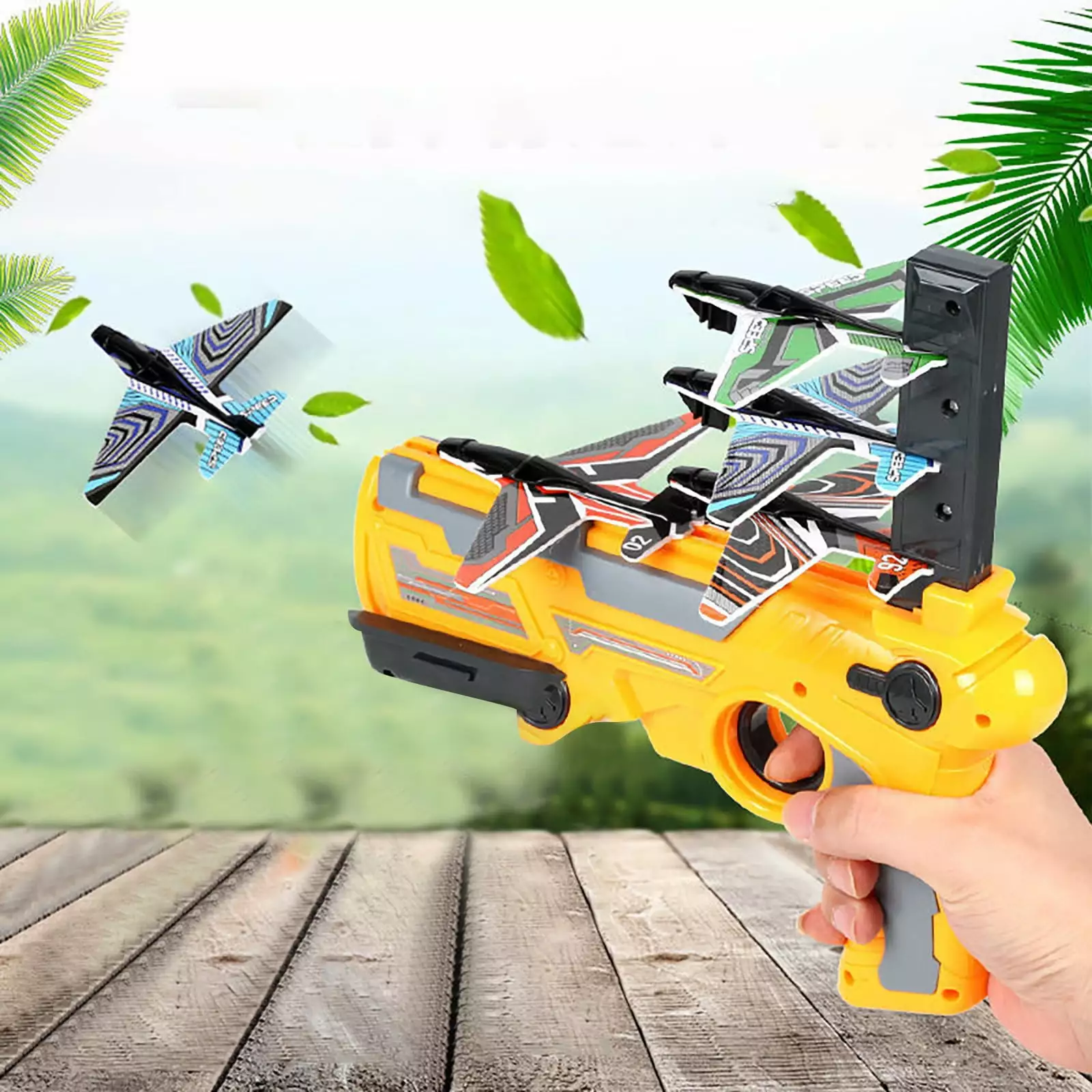 A Perfect Christmas Present! Cuhas Bubble Catapult Plane One-Click Ejection Model Foam Airplane for Outdoor Kid Toy