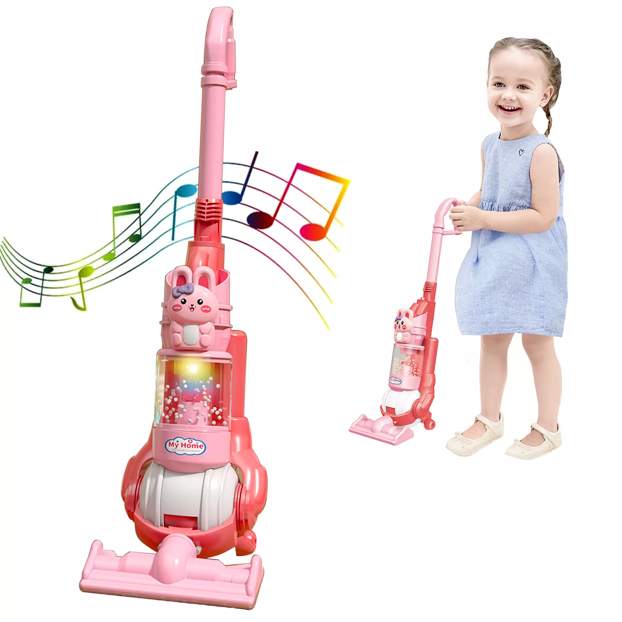 Adofi Life Vac. Kids Vacuum that Really Works. Kids Vacuum Toy. Toddler Vacuum Cleaner with Real Suction Power. Toy Vacuum for Toddlers 1-3 with Real Function. Bright Light & Realistic Sounds