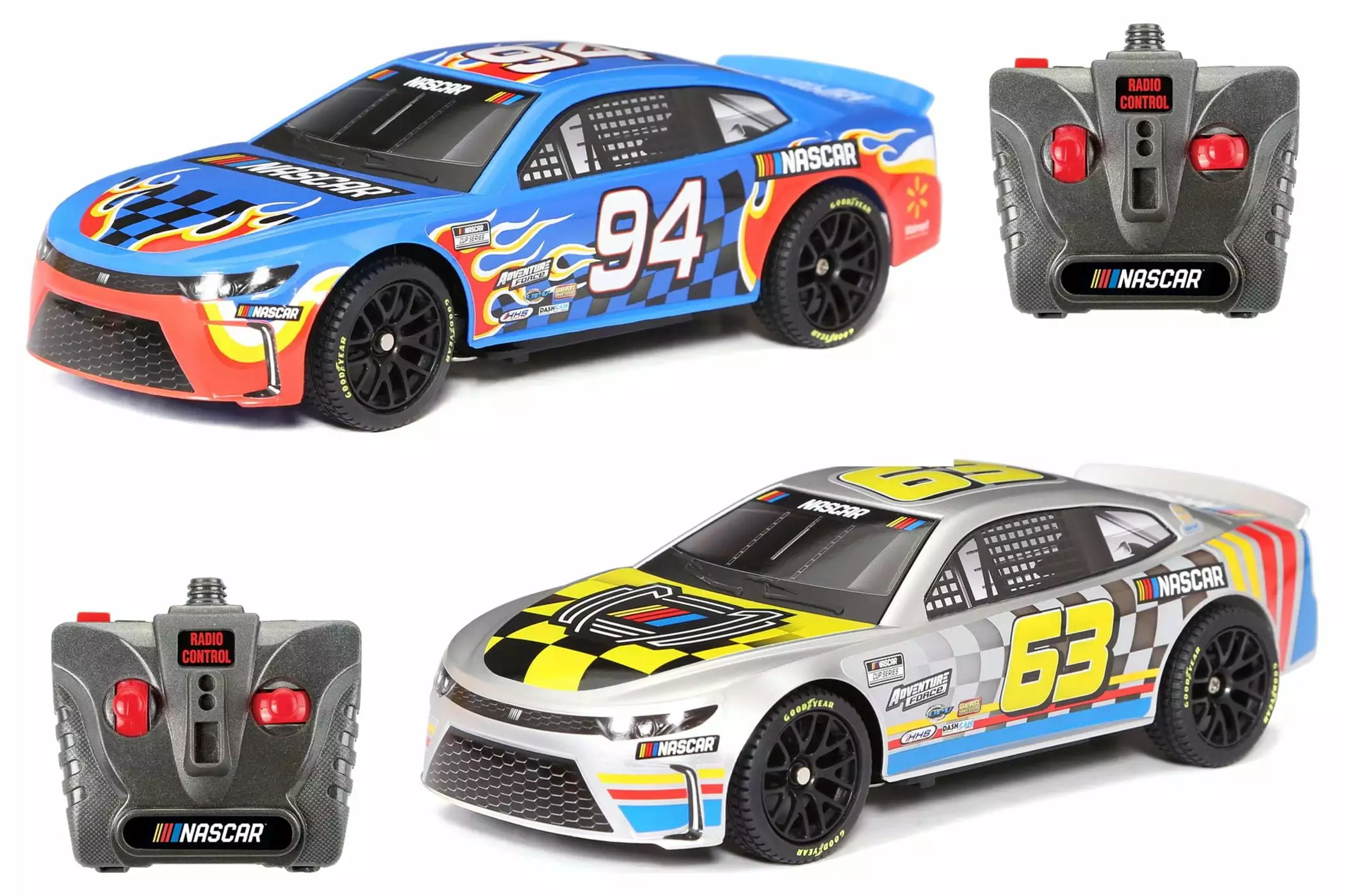 Adventure Force (1:24) NASCAR Battery Remote Control Silver/Multi Sports Car Race Set. 2423TP Child