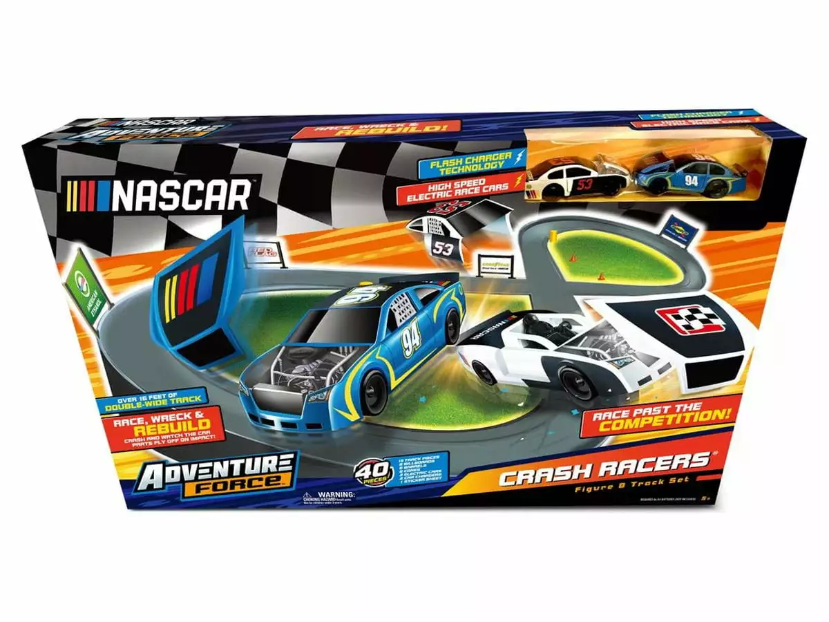 Adventure Force Crash Racers Figure 8 Circuit. Motorized Vehicle Playset. Children Ages 5+