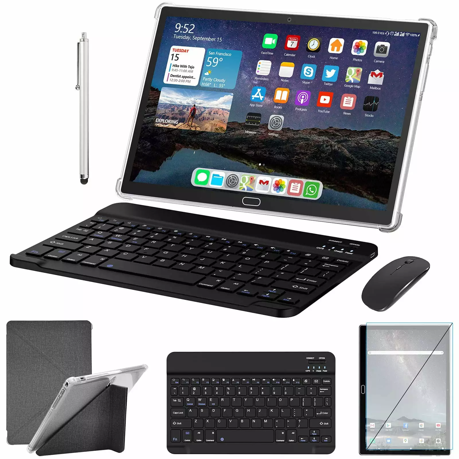 Android 13 Tablet 10 inch Tablet with Keyboard Wireless Mouse Stylus.4G Phone Tablet.Octa Core Processor 1280x800 IPS Tablet/4GB RAM 64GB ROM/13MP+5MP Camera Bluetooth WiFi Tablet.2024 Latest Tablet