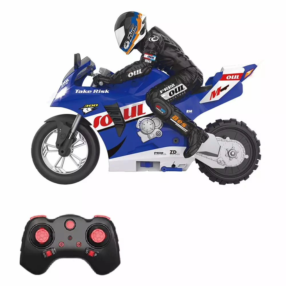 Anself Remote Control Stunt Motorcycle 1/6 2.4G with Self Stabilizing Balance and 360?? Drift Capability