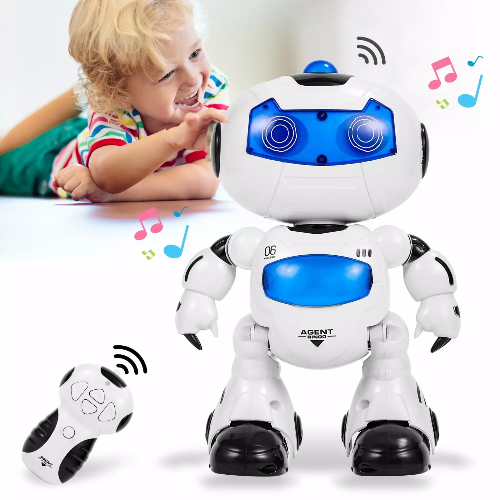 Ant Class Remote Control Robot Toys with LED Lights. Interactive Birthday Gift for Kids - Moving. Dancing Smart RC Robot.99333