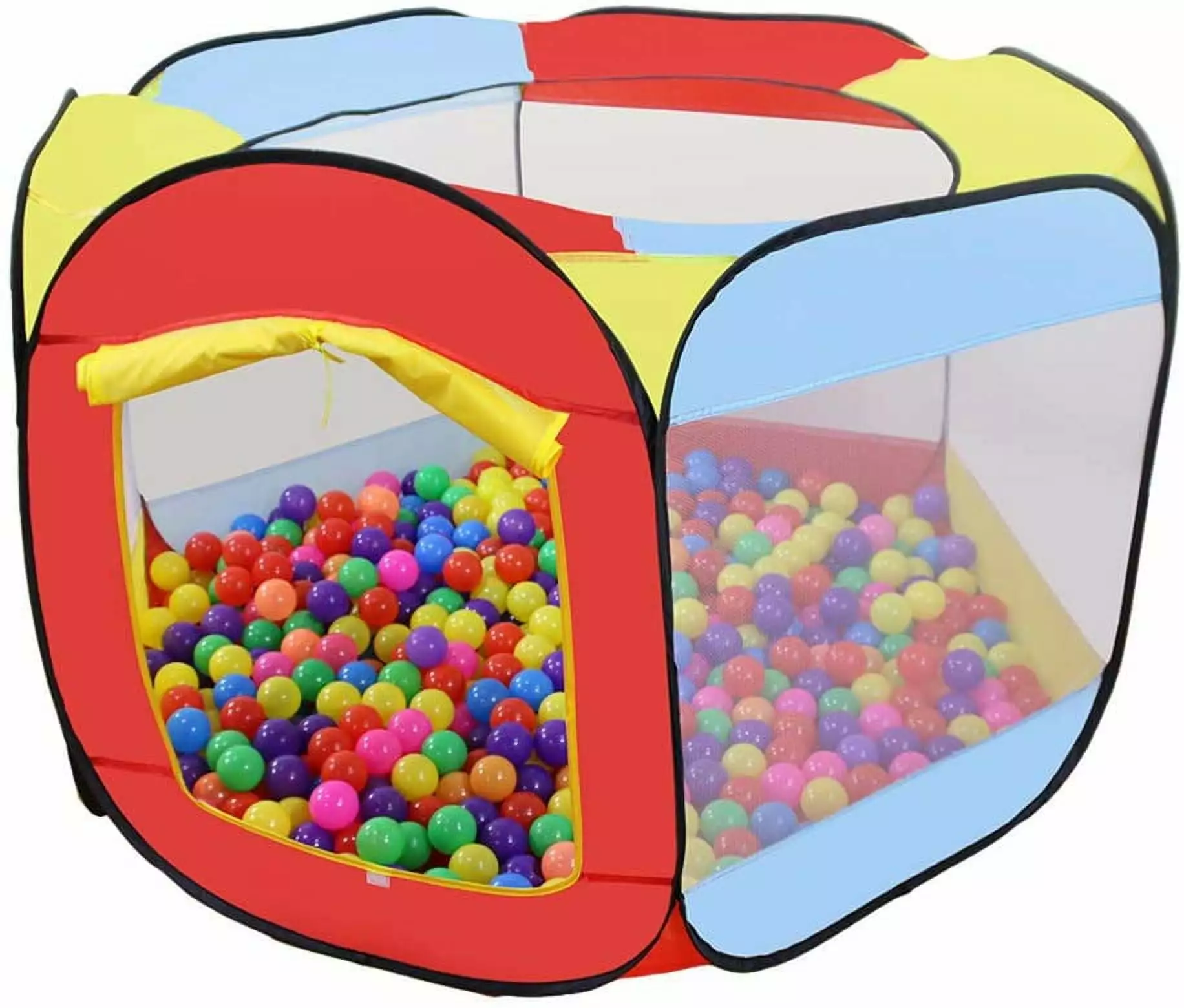 Artrylin Portable Cute Hexagon Children Ball Pit. Indoor and Outdoor Easy Folding Ball Play Pool Kids Toy Play Tent with Carry Tote. Balls Not Included