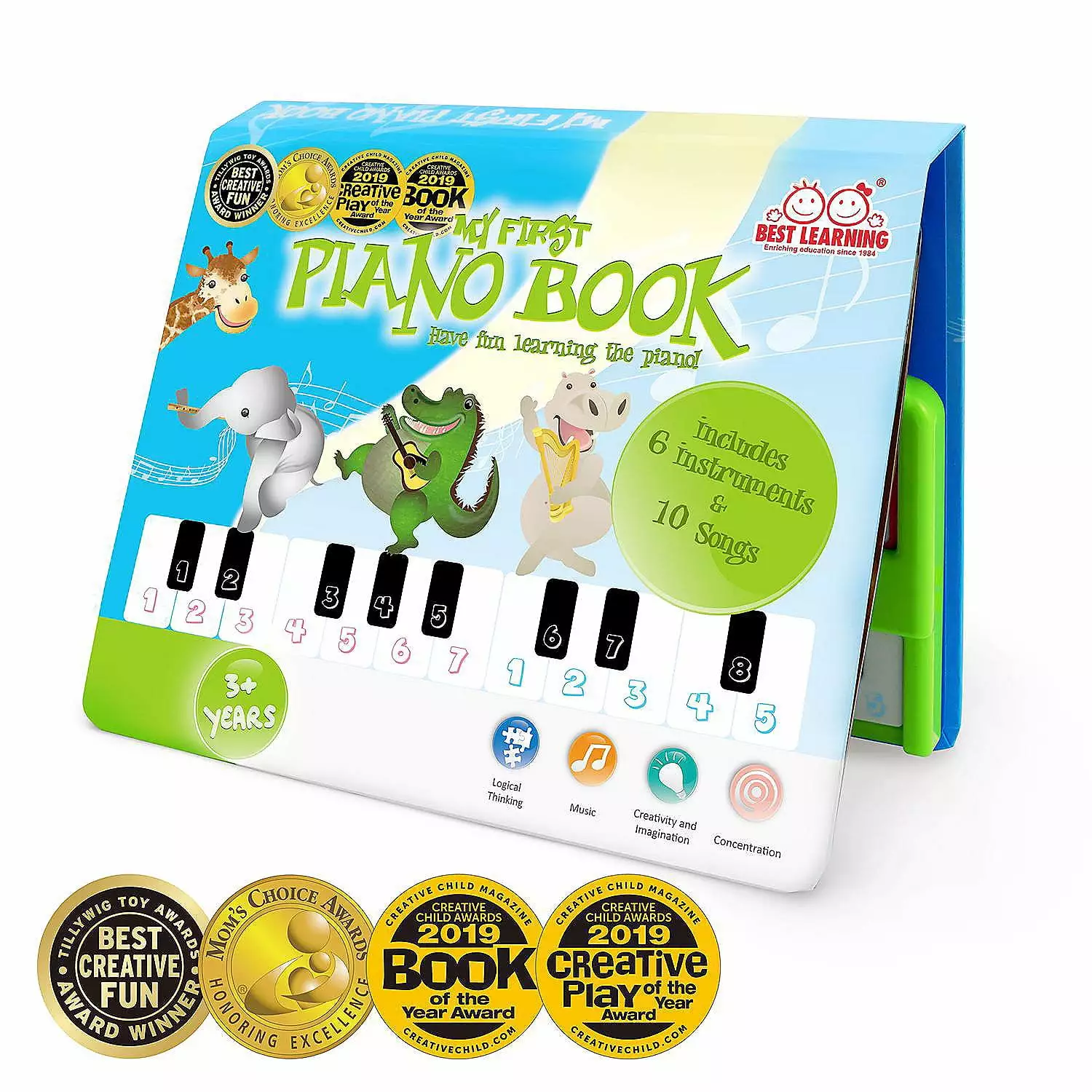 BEST LEARNING Educational Musical Toy. My First Piano Book for Boy Girl 3 4 5 Year Old Learn 10 Child Songs. Ideal Christmas Gift Birthday Present