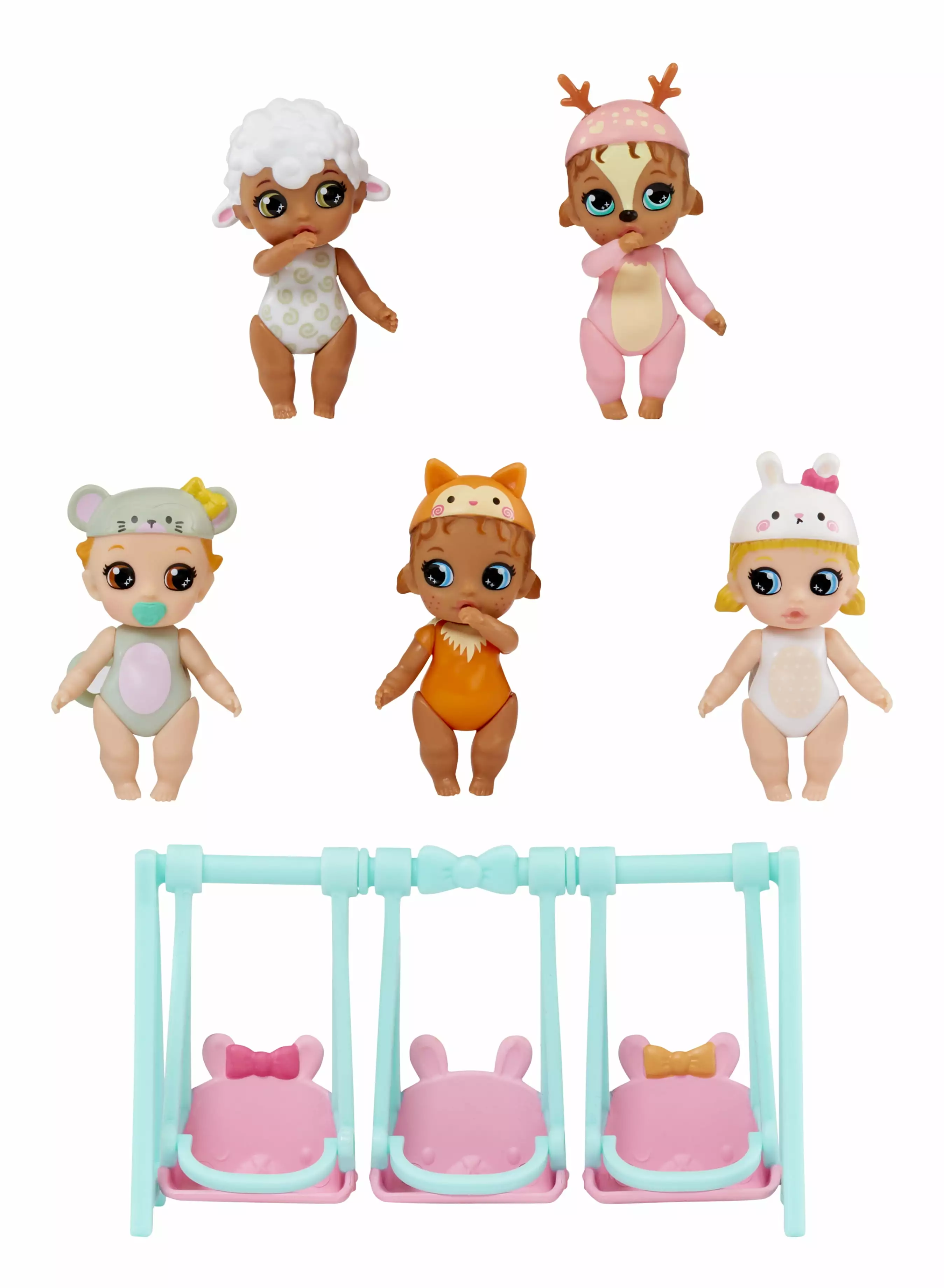 Baby Born Surprise Mini Babies Woodland-Themed Bundle - Value Playset with 5 Collectible Mini Baby Dolls. Kids Ages 3 and Up