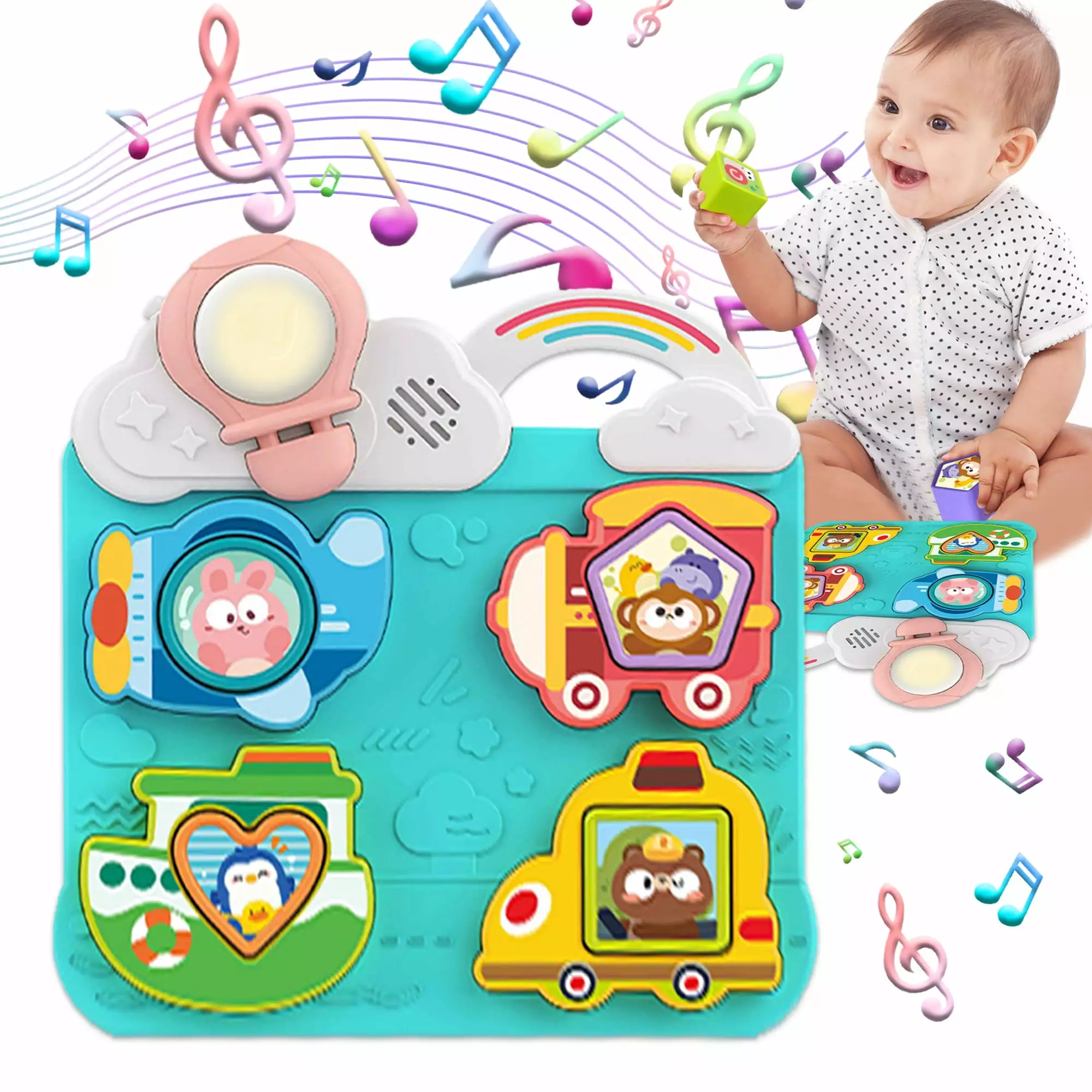 Baby Toys for 12 24 Months. Light up Musical Shape Sorter. Montessori Learning Toddler Toys for 1 Year Old