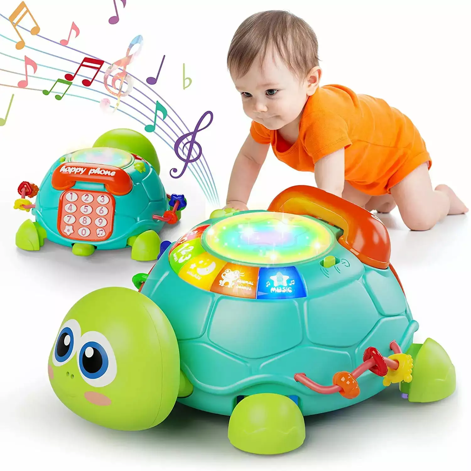 Baby Toys 6-12 Months. Light & Sound Musical Turtle Crawling Toy for 1 Year Old Boy Girl. Toddler Toys for 12-24 Months. Gifts for 1 2 3 Year Old Boy Girl