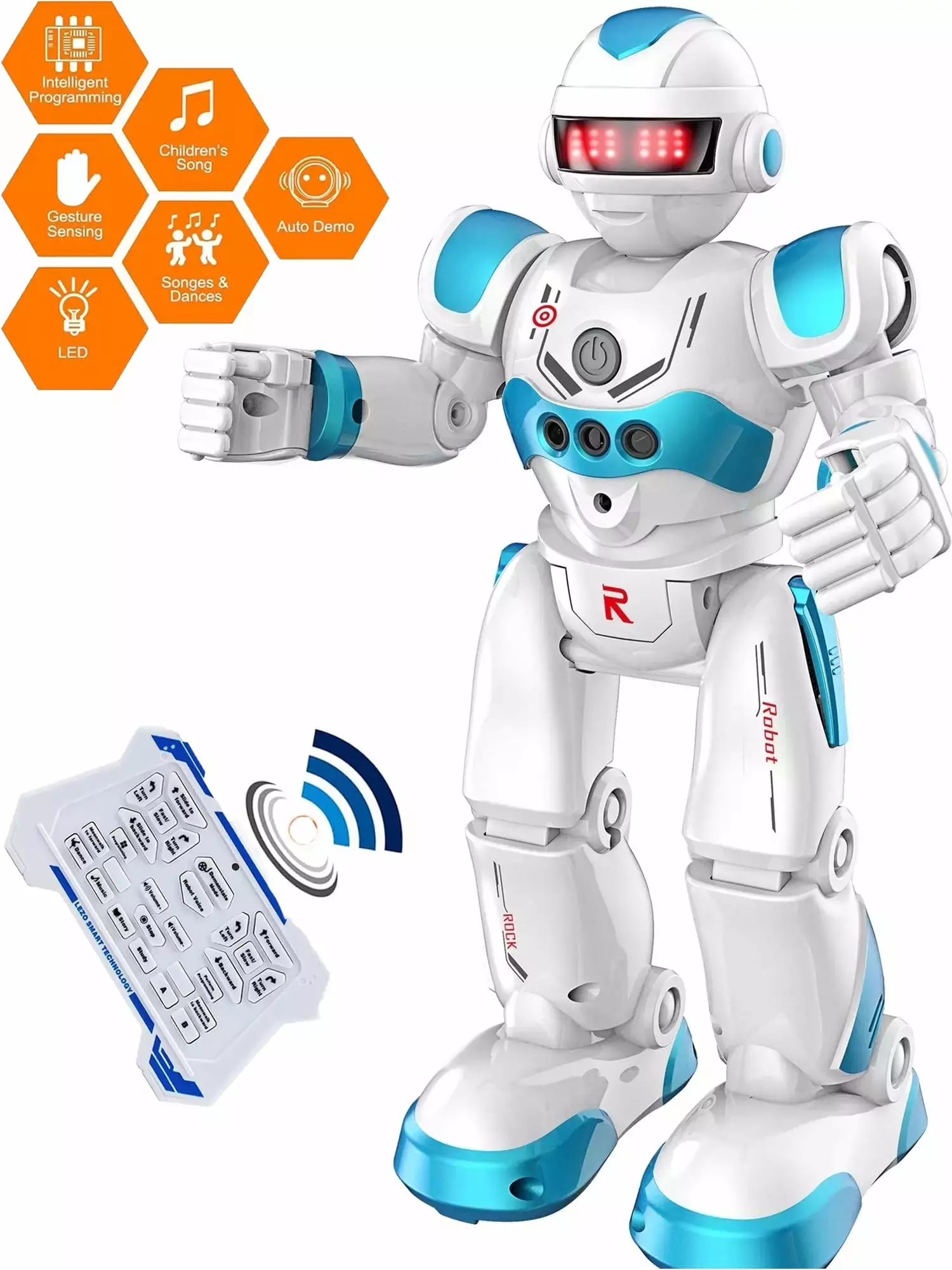 Babyltrl Remote Control Intelligent Robot Toys for Kids. Walking Singing Dancing Smart Educational Robot for Ages 3 4 5 6 7 8+ Boys Girls.Blue