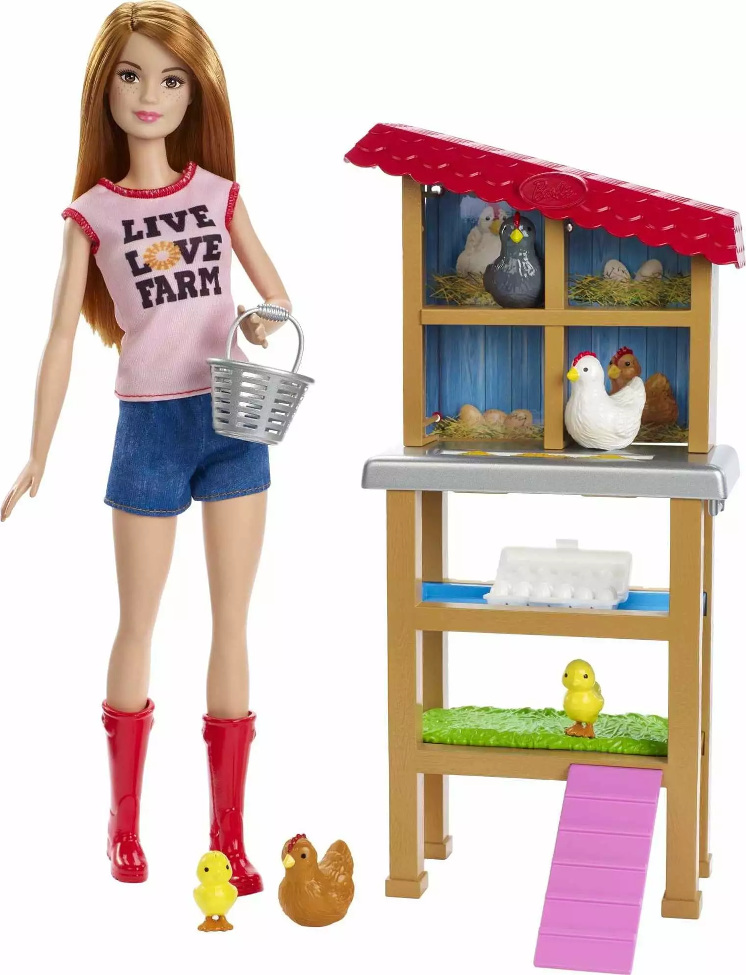 Barbie Careers Chicken Farmer Doll & Chicken Coop Playset