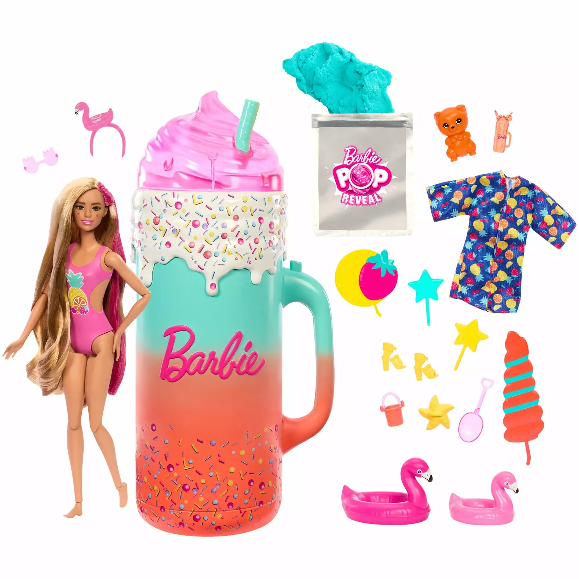 Barbie Pop Reveal Rise & Surprise Gift Set with Scented Doll. Multicolor