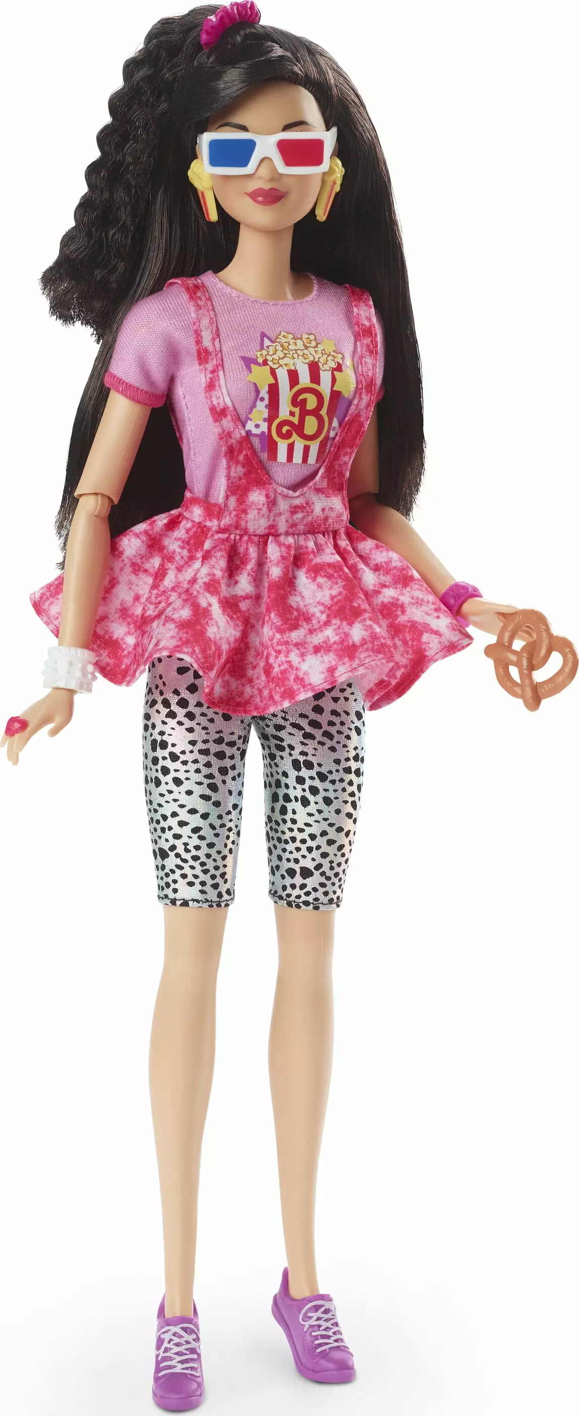 Barbie Rewind Collectible Doll with 1980s Movie Night Outfit and Nostalgic Accessories