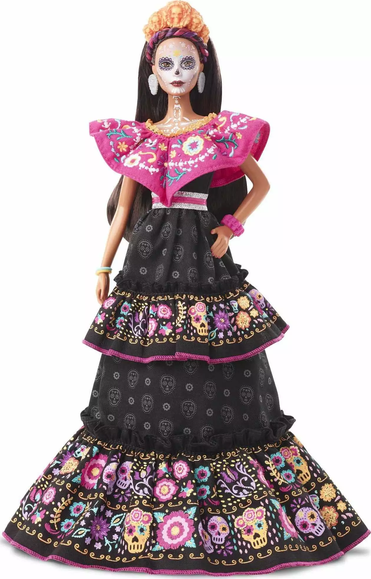 Barbie Signature 2022 Dia de Muertos Collectible Doll in Embroidered Dress & Flower Crown