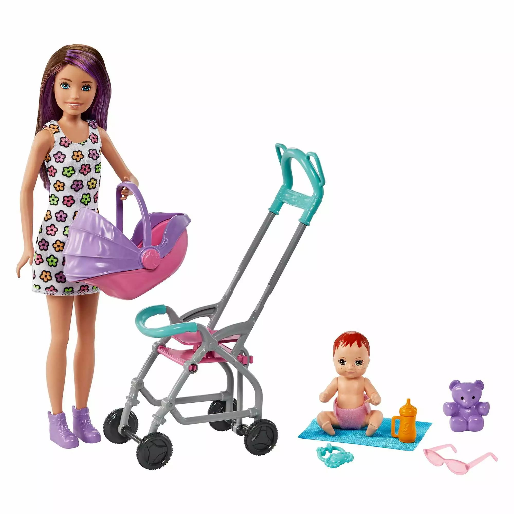 Barbie Skipper Babysitters Inc. Doll & Stroller Playset. for 3 Years & Up. Multicolor