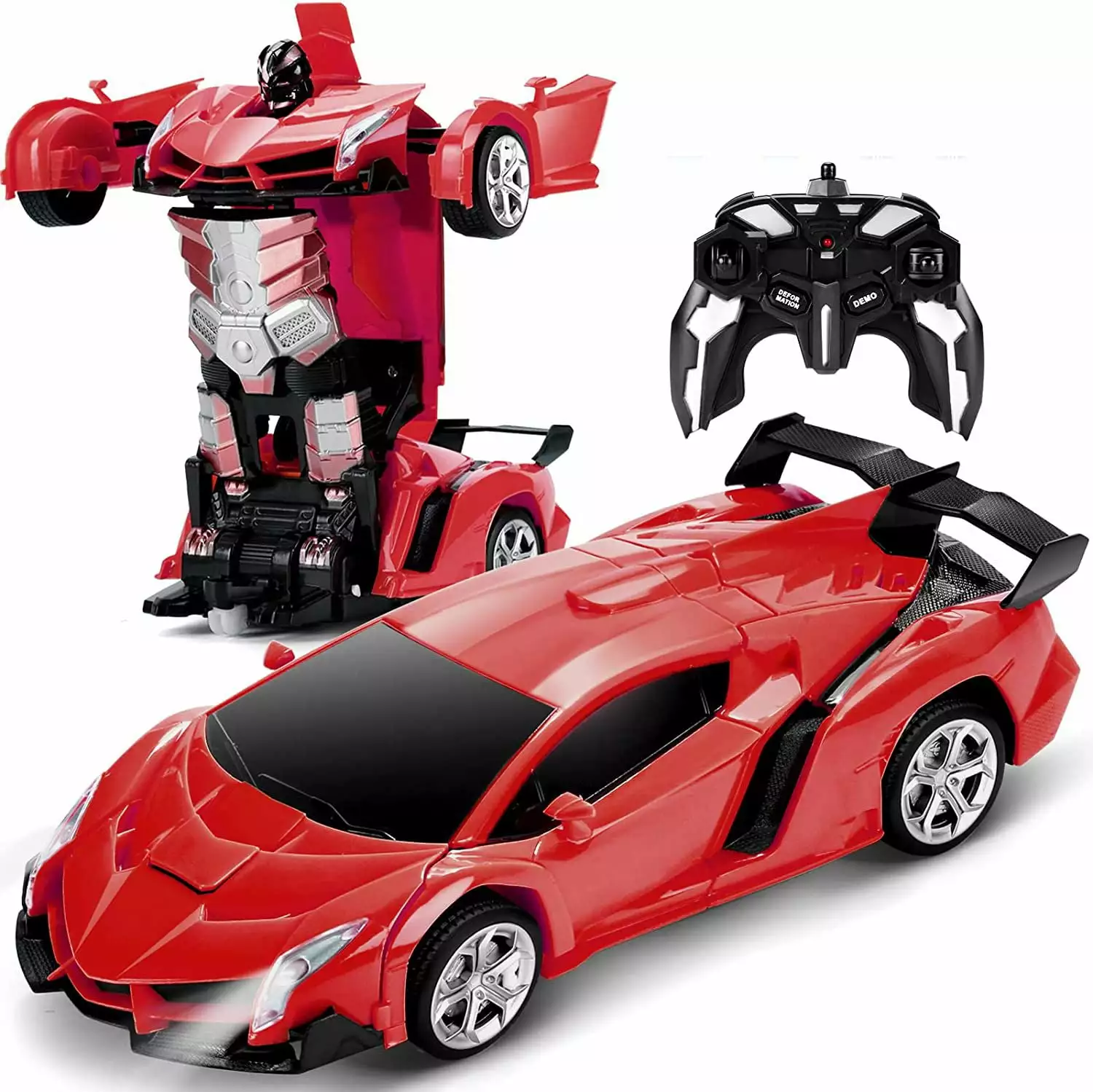 Beefunni Remote Control Car.Transform Robot RC Cars for Kids 2.4Ghz 1:18 Rechargeable 360??Rotating Stunt Race Car Christmas Birthday Gifts for Boys Age 5-12 Years