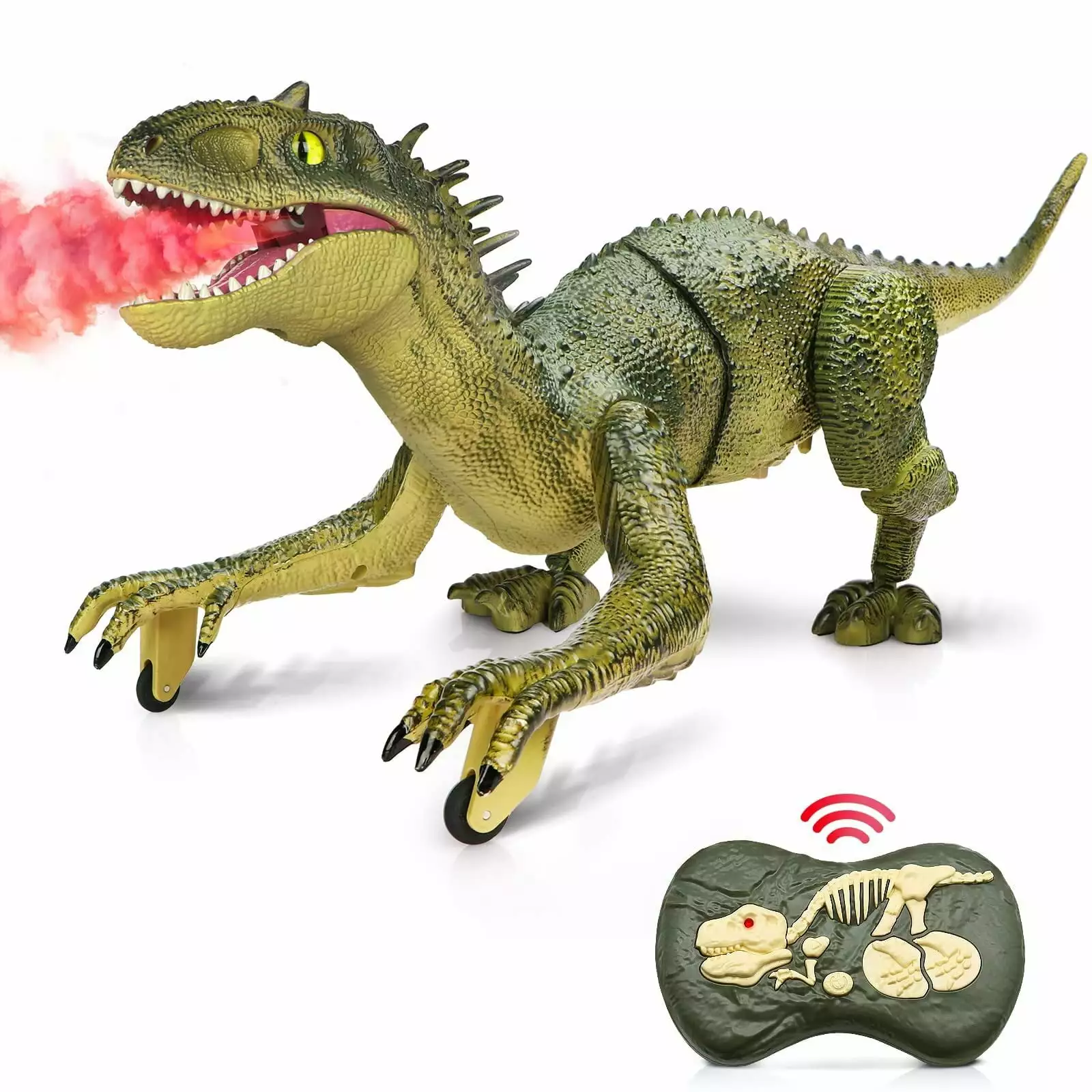 Beefunni Remote Control Dinosaur Toy. Tyrannosaurus Robot Walking RC Dinosaur with Light and Roaring Sounds. Birthday Gift for Boys Girls 3+ Years Old