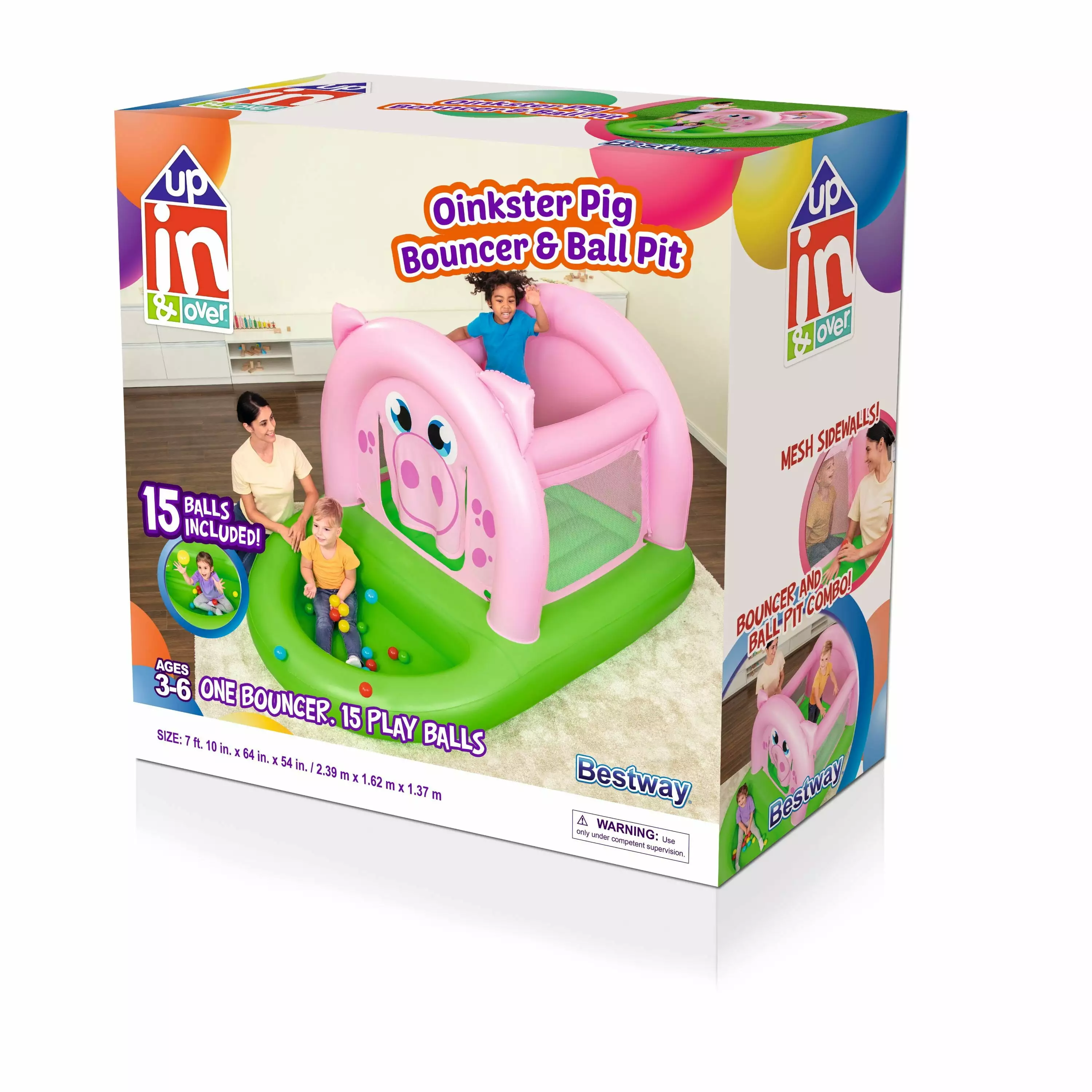 Bestway - Up In & Over Oinkster Pig Bouncer and Ball Pit