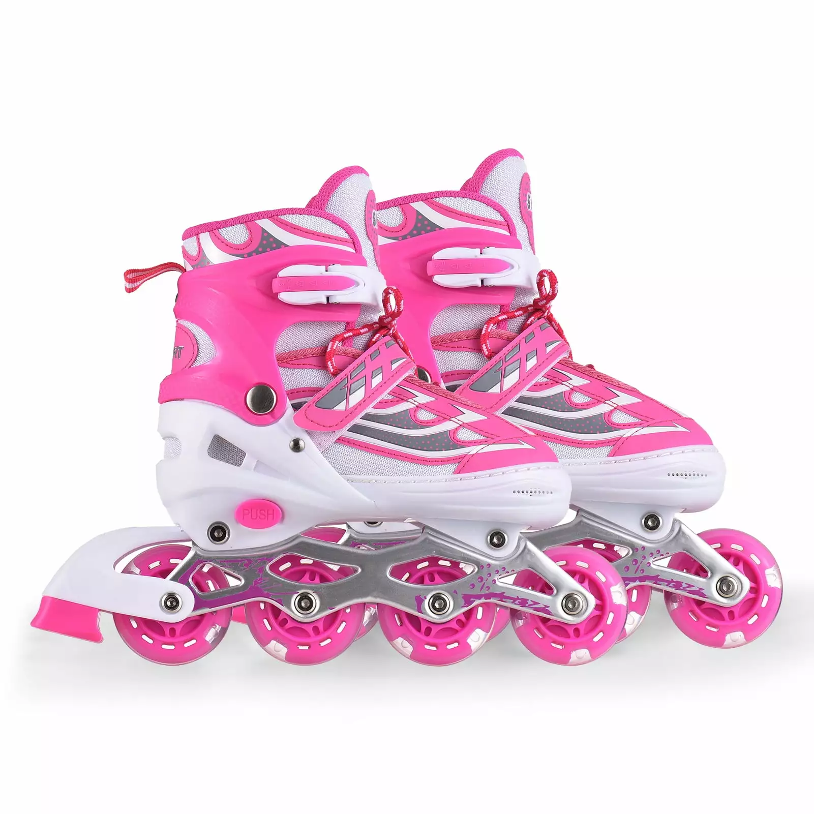 Breathable Adjustable Kids Inline Skates Light Shoes for Boys and Girls. Beginner Friendly. Eco friendly. Shoe Size 28 41