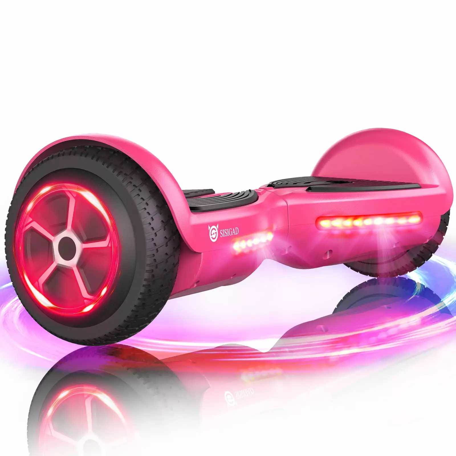 CBD Hoverboard for Kids Ages 6-12. Self Balancing Hoverboard with 6.5 Colorful LED Lights Wheels Gift for Kids. Pink