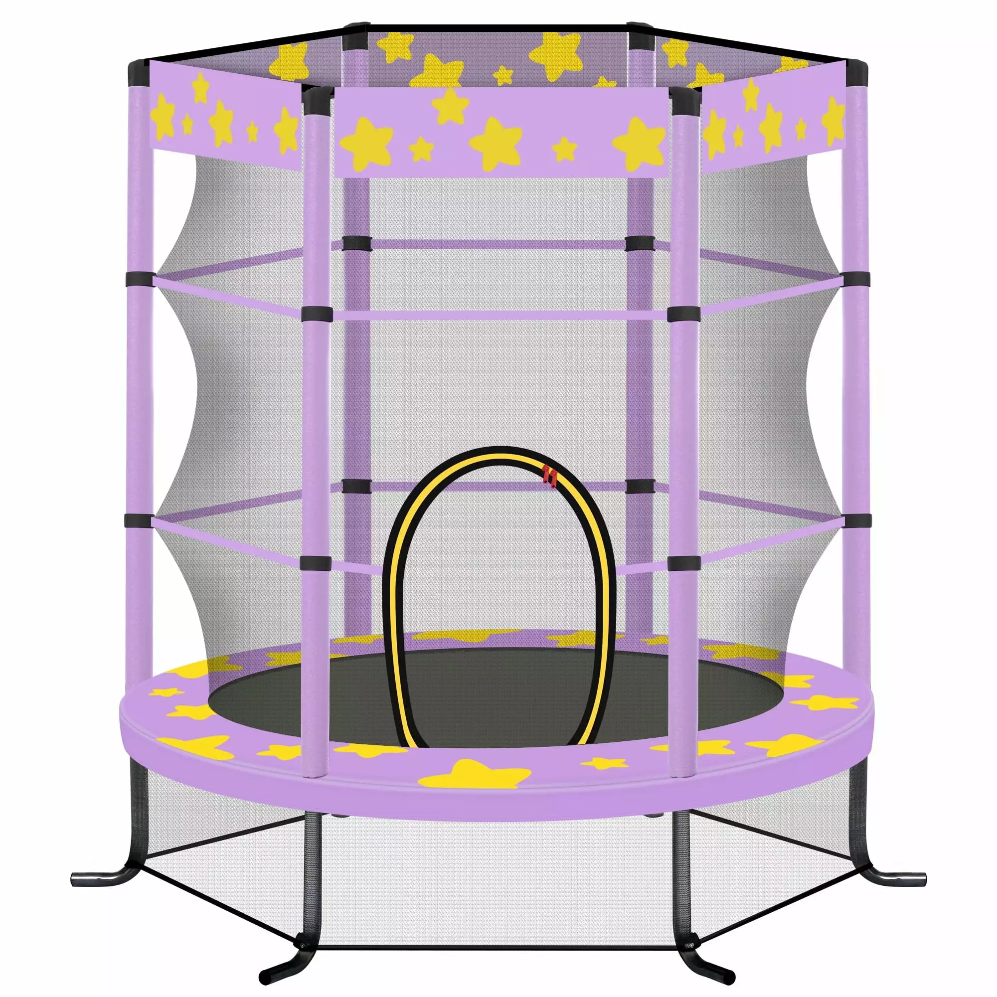 CITYLE 55 inch Kids Trampoline. 55 Inch Mini Trampoline with Safety Enclosure Net for Kids and Adults. Toddler Small Trampoline. Indoor Outdoor Trampoline for Boys Girls. . Purple