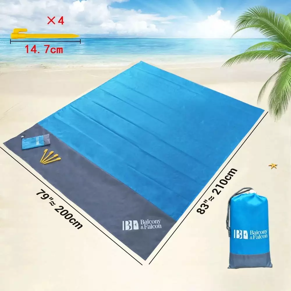 COWIN Sand Free Beach Blanket. Outdoor Waterproof Picnic Blanket. 79 X 83 in.