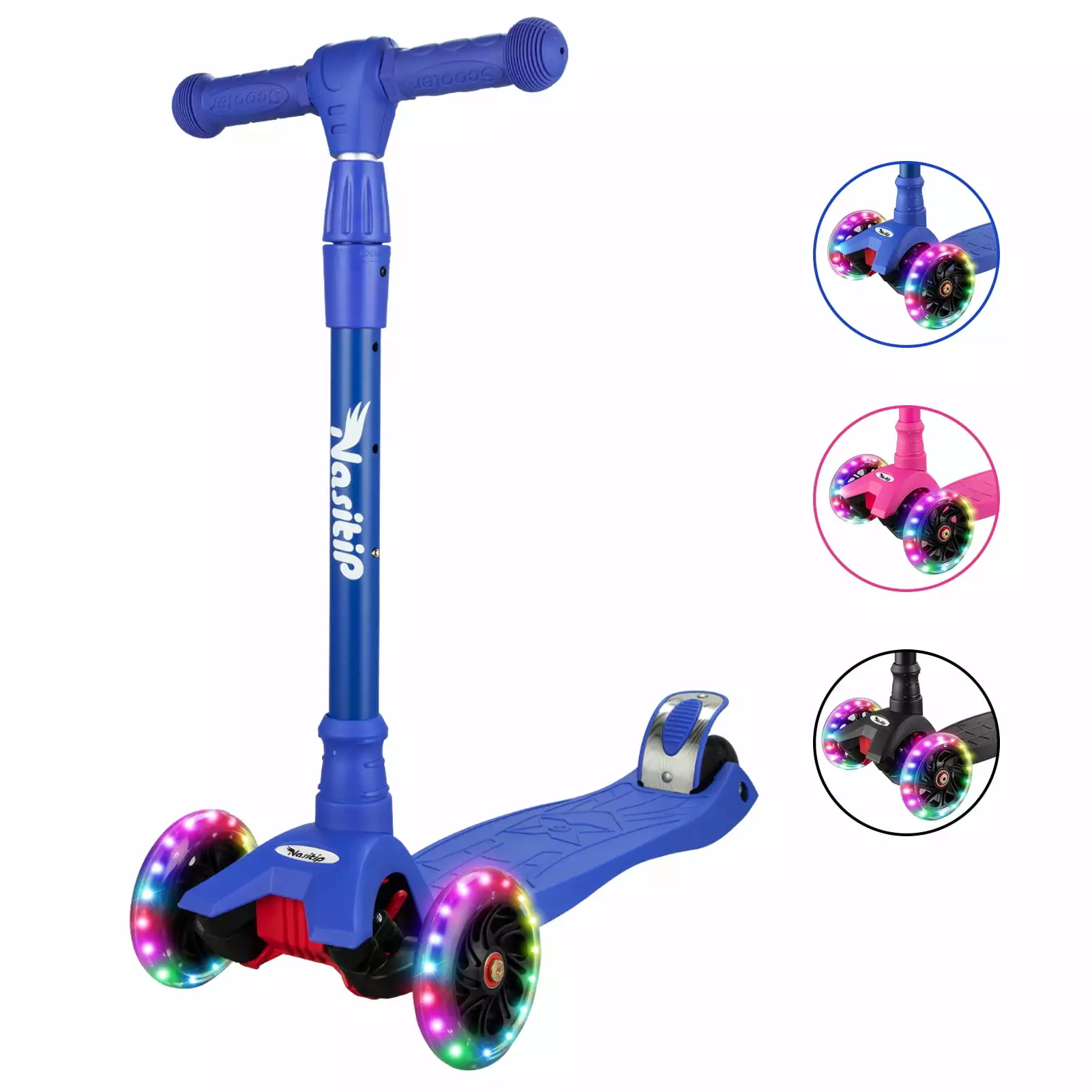 CREATIVE HOBBIES Scooters for Kids Age 3-5. Kick Scooter for Boys Girls Toddlers. 4 Adjustable Height. AEBC-9 Bearing. 3 Light Up Wheels. Lean to Steer. Outdoor Activities for Children from 3 to 12 Ye