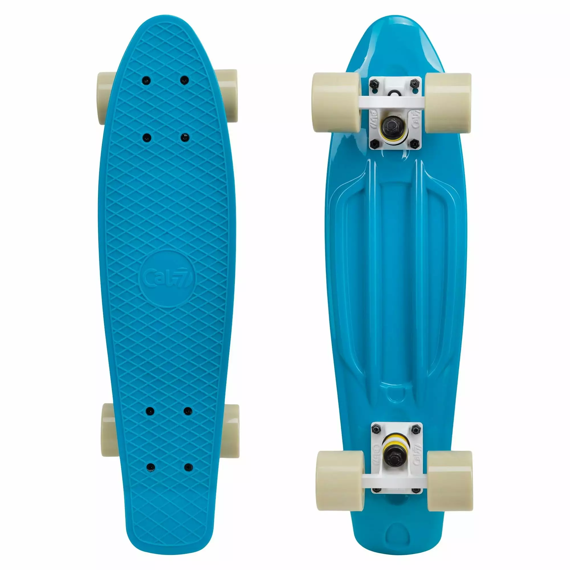 Cal 7 22.5 Complete Retro Design Mini Cruiser Skateboard (Oceanic)