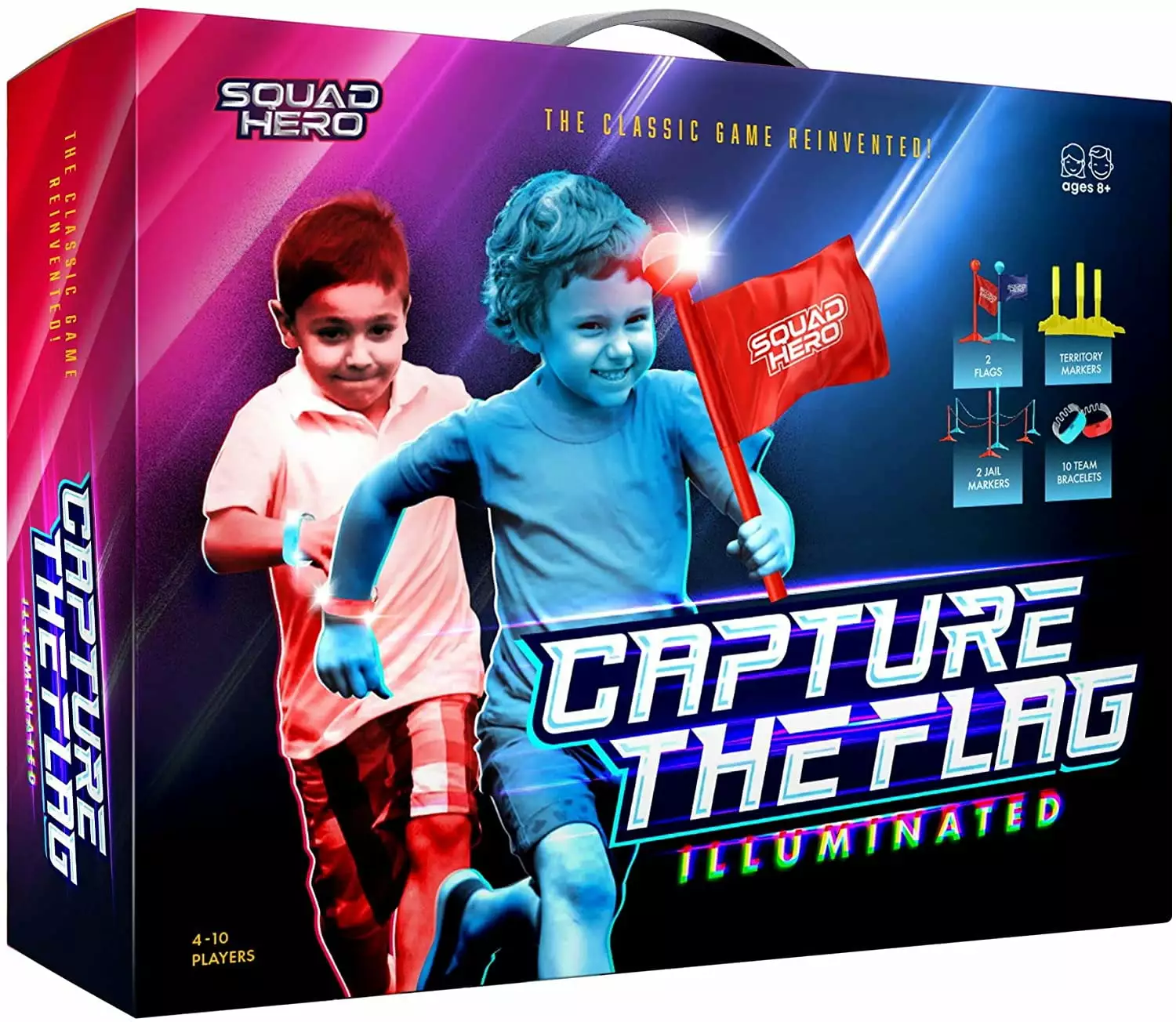 Capture The Flag Game Illuminated - Outdoor Activity for Teen Boys and Girls Parties- Fun Sports Gift Idea for Kids & Adults of All Ages - Cool for Teens or Family Night Birthday Party - Light-Up