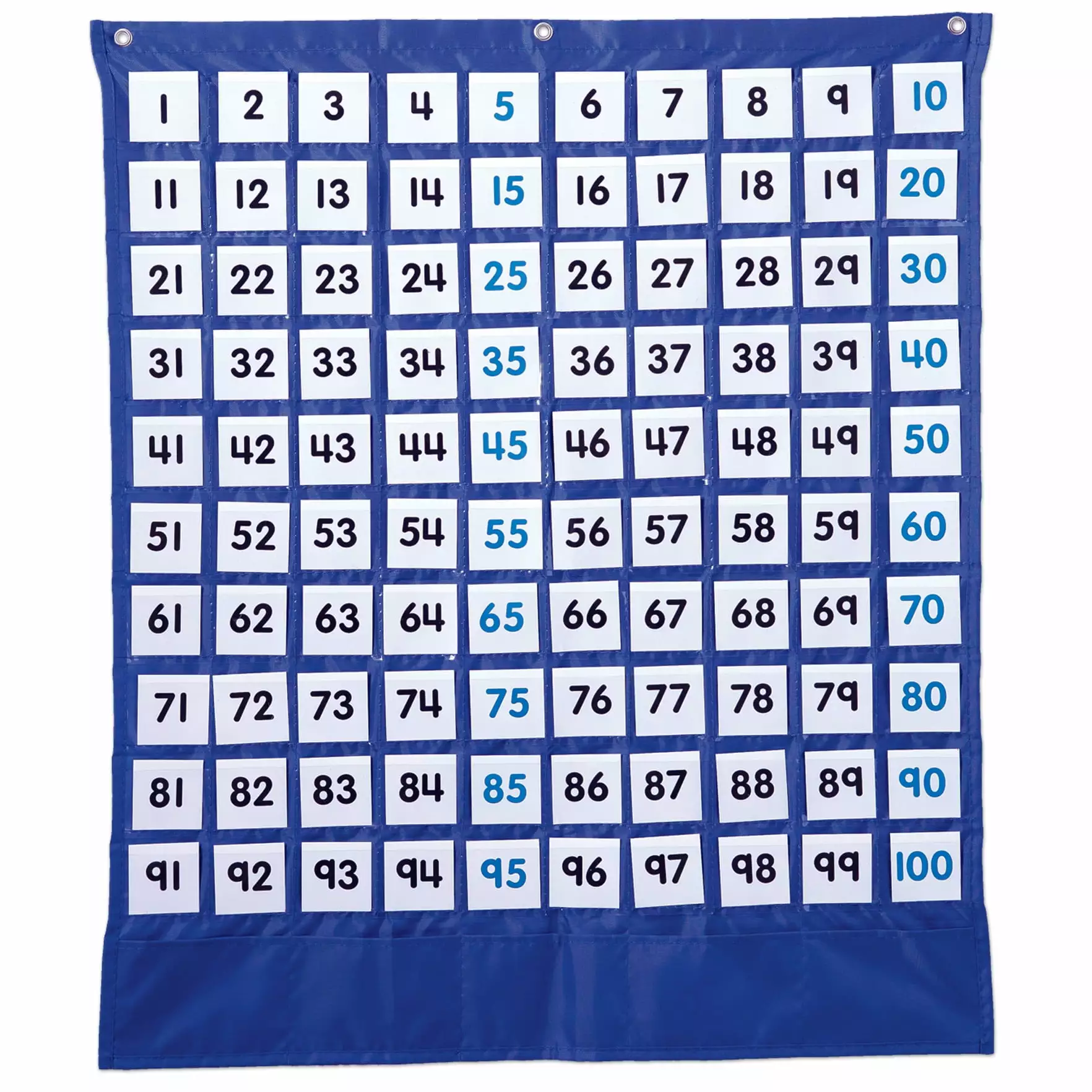 Carson-Dellosa Deluxe Hundreds Pocket Chart. Math. 26 x 30. Blue