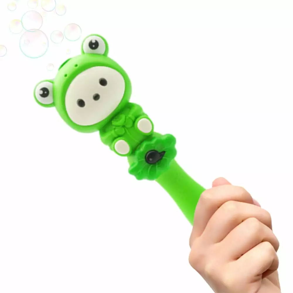 Cartoon Magic Wand Bubble Stick With Lights Music. Automatic bubble machine.Wedding Party Bubble Fun Kids Toy Gifts.Green